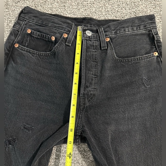 LEVI’S 501 Skinny Denim Jeans - Size 26 - Colour Black Stick - Picture 10 of 12